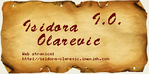 Isidora Olarević vizit kartica